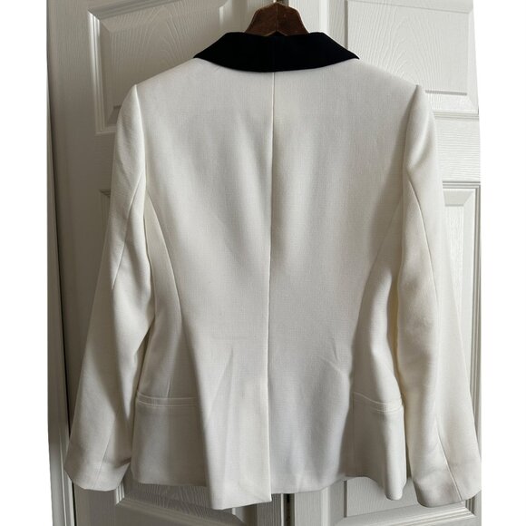 The Limited Off-White & Black Tuxedo Blazer, Size Medium - Picture 2 of 5